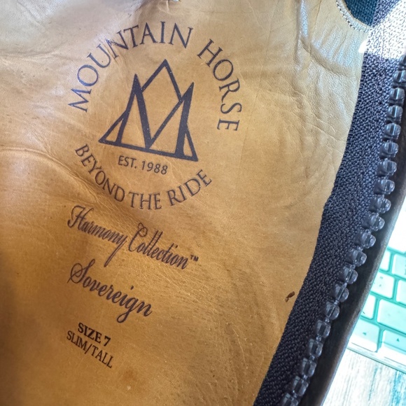 Mountain Horse Sovereign field boots Brown NWOB Size 7 Tall/Slim + Extras! - Picture 6 of 13
